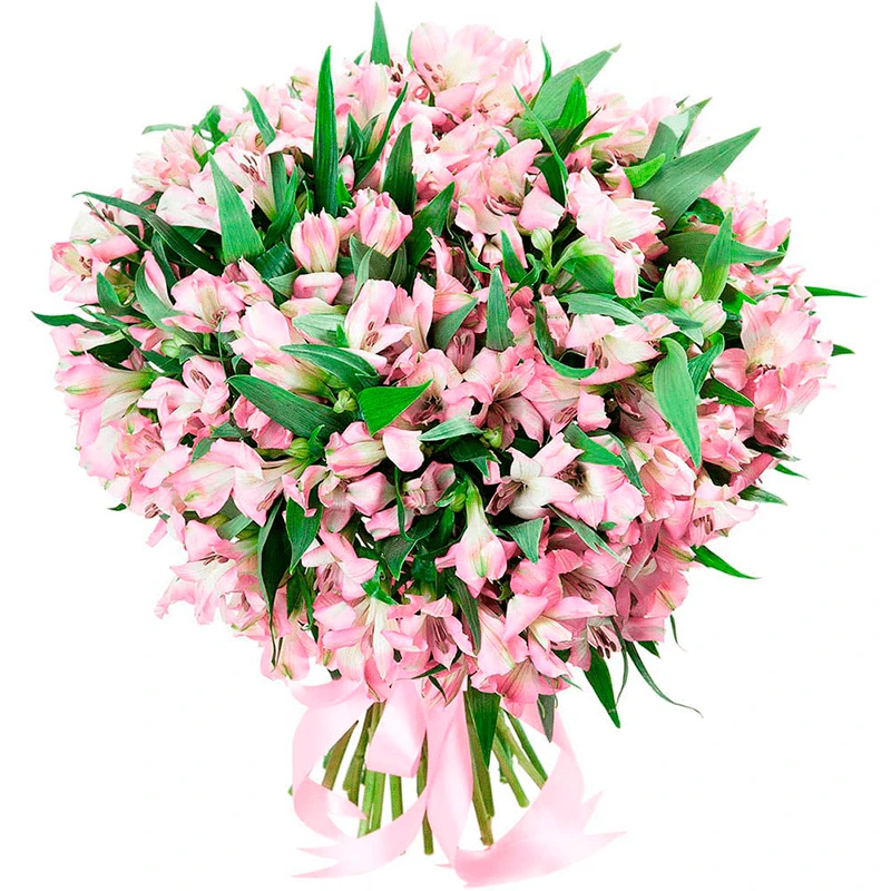 Букеты с альстромериями