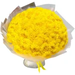 Букет из 101 желтой одноголовой хризантемы